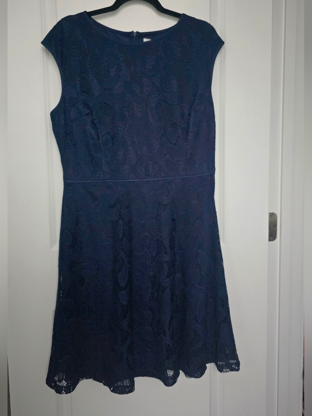Wisp Navy Lace Fit-and-Flare Dress